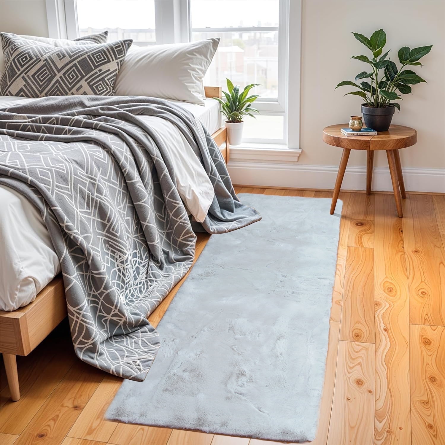 Goolela Fuzzy Furry Fur Area Rug 2x6 Runner Area Rug for Hallway Faux ...