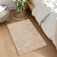thumbnail image 1 of Goolela Fuzzy Rug 2x3 Light Brown Faux Rabbit Fur Area Rug for Living Room Bedroom Fluffy Washable Rug Furry Nursery Rug Rectangle, 1 of 8