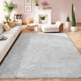 thumbnail image 1 of Goolela Gray Fluffy Rug Large Area Rug 6x9 for Living Room Bedroom Washable Faux Fur Rug Fuzzy Shag Rug Rectangle, 1 of 8