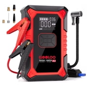 Gooloo Jump Starter with Air Compressor, 3000A Portable Car Battery Jump Starter (9.0L Gas/6.5L Diesel) with 150PSI Digital Tire Inflator, 12V Car Battery Charger Booster with LED Light