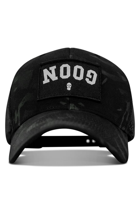 Premium Mid-Profile Snapback Hat – Combat Iron Style, BDU Camo / Black & Gray, Durable Cotton Twill & Breathable Mesh for Outdoor & Casual Wear