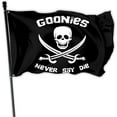 thumbnail image 1 of Goonies Never Say Die Flag Pirate Flags Outdoor Funny American Pirates Boat Flags for Indoor Outdoor Dorm Room Wall Farm Decor Banner, 1 of 5
