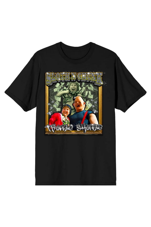 Goonies Sloth And Chunk Truffle Shuffle Men's Black T-shirt-3XL
