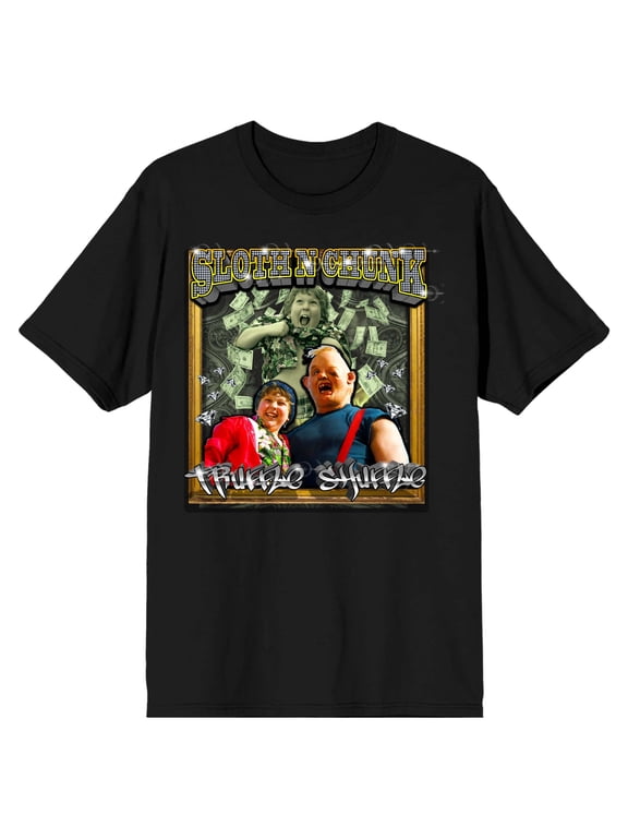 Goonies Sloth And Chunk Truffle Shuffle Men's Black T-shirt-XXL