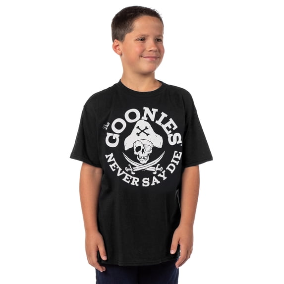 Goonies T-Shirt Big Boy's One-Eyed Willy Never Say Die Short Sleeve Tee