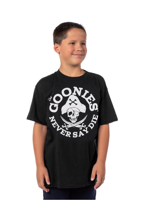 Goonies T-Shirt Big Boy's One-Eyed Willy Never Say Die Short Sleeve Tee