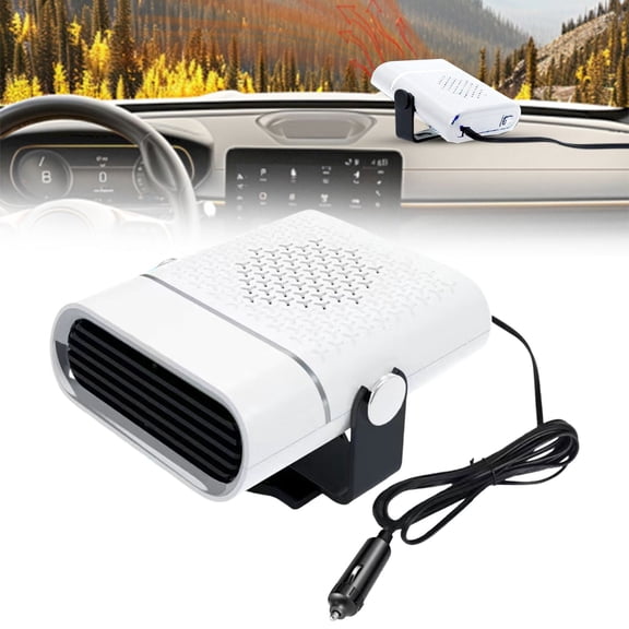 Gooowood Car Heater 2 In 1 Multi Function Heater 150w 12v Portable Car Heater 360° Adjustment Quick Heating Defrost And Defogging Air Heater Home appliances