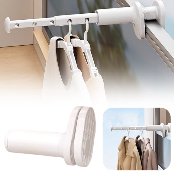 Gooowood Retractable Travel Drying Rack Portable Over The Door Clothes Rod Foldable Travel Laundry Hanger For Cruise RV Hotel Dorm Apartment Home Textile Storage Home textile products