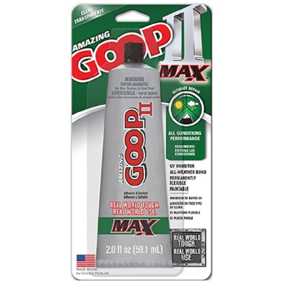 Goop 142100 2 oz Tube Of Amazing Goop II Max Clear Ultimate Repair Glue - Quantity of 2