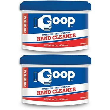 Goop Multi-Purpose Hand Cleaner - Waterless Hand Degreaser and Laundry Stain Remover - Non-Toxic and Biodegradable Cleaner to Remove Dirt, Oil, Paint, Ink, and Stains - Original, 14oz Pack of 2