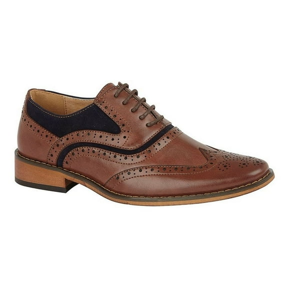 Goor Childrens/Boys Leather 5 Eye Wing Capped Brogue Oxford Shoe