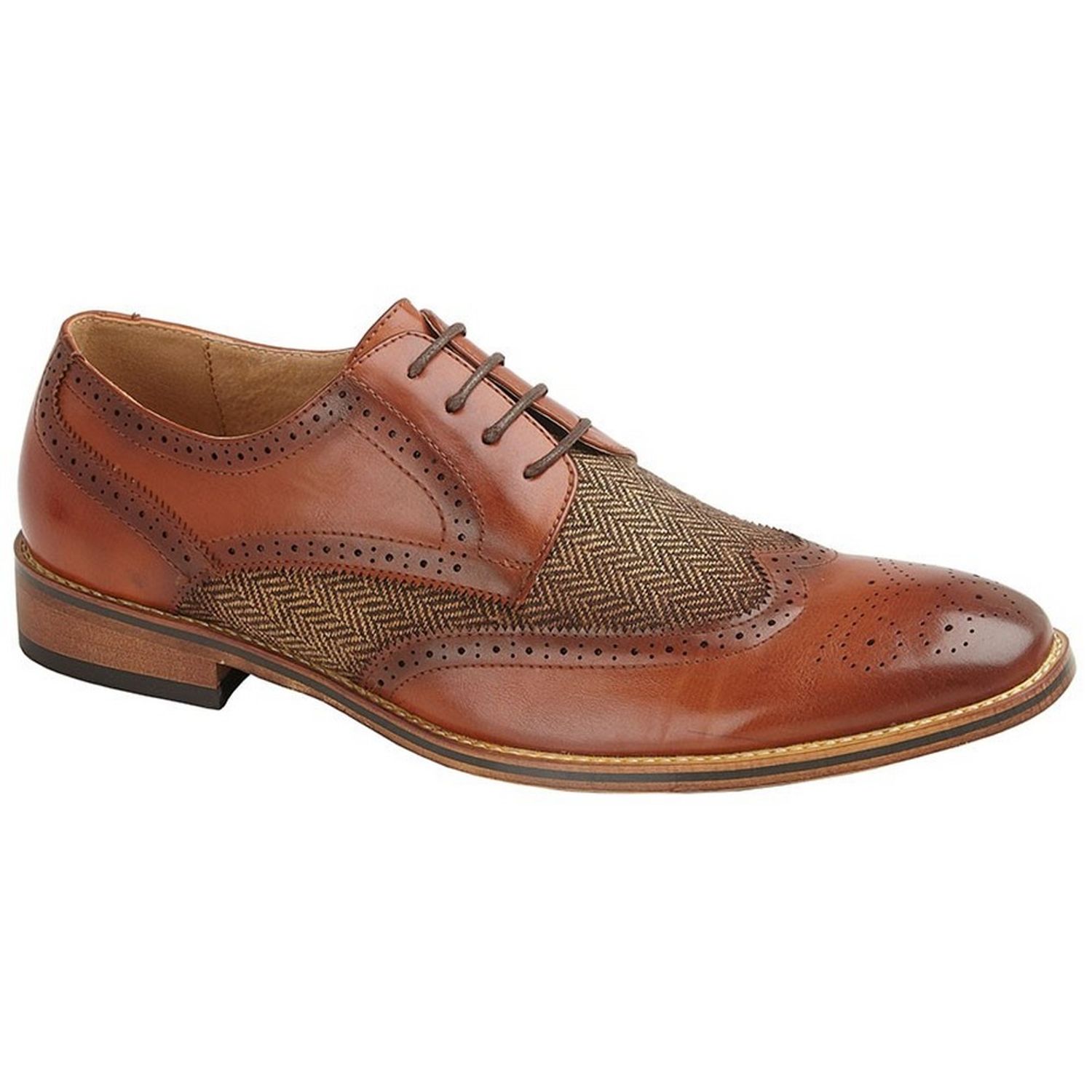 Goor – Scarpe Brogue Gibson Per Ragazzo Con Lacci – Tomaia In Finta Pelle Scamosciata – Suola Effetto Legno