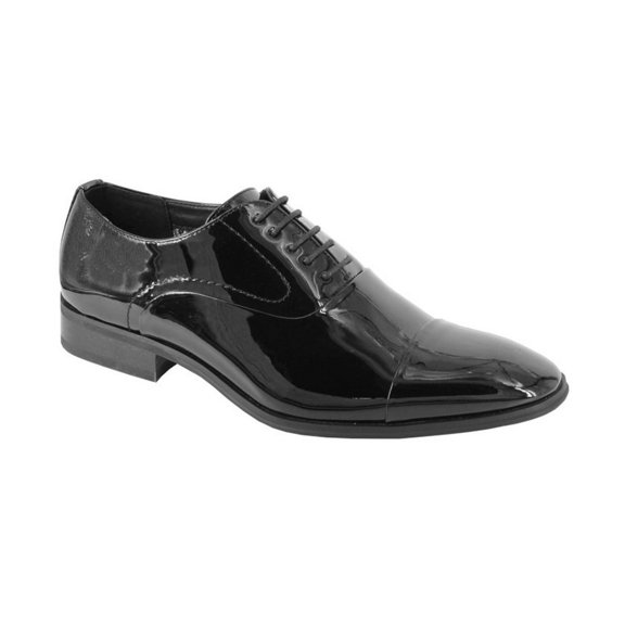 Goor Mens Patent PU Oxfords