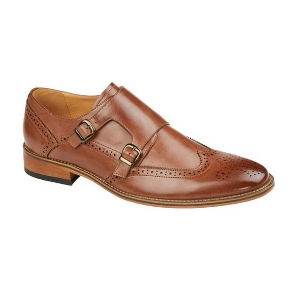 Goor Mens Twin Buckle Leather Brogues