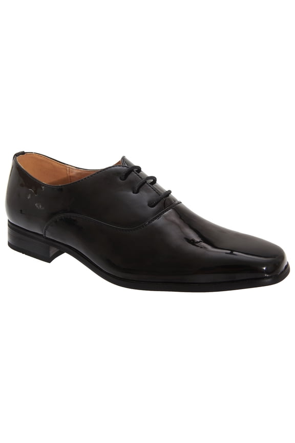 Older Boys Patent Leather Lace-Up Oxford Tie Dress Shoes