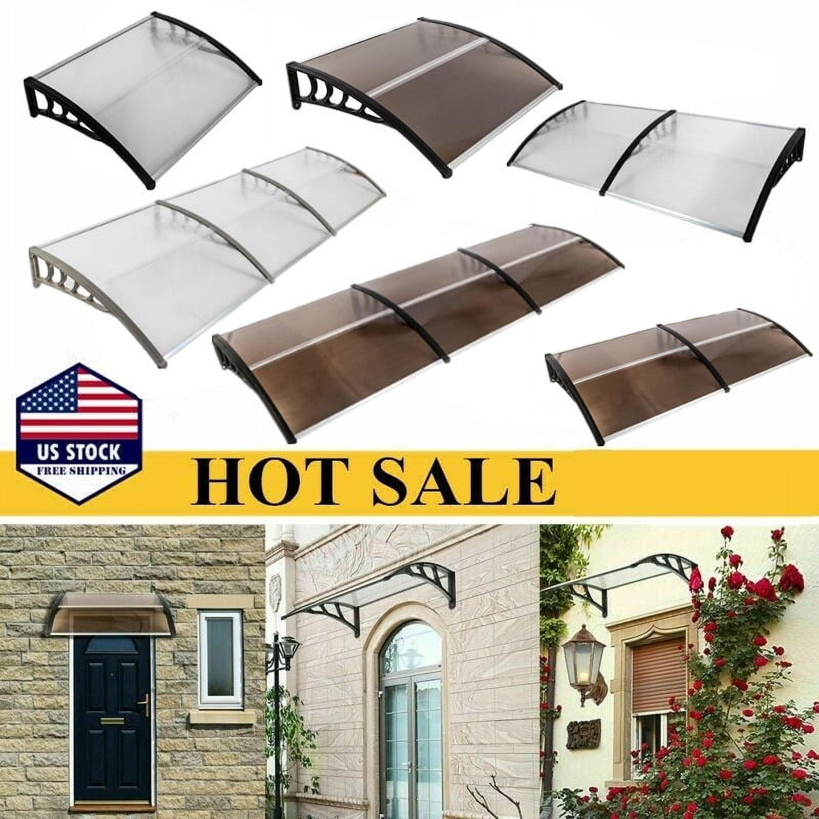 Ship From US] Goorabbit Front Door Awnings Canopies, Modern
