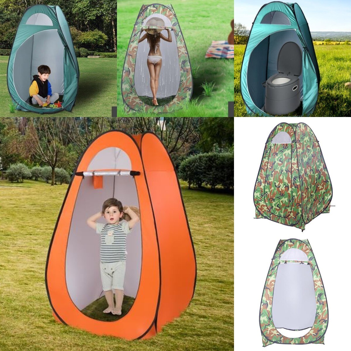 Goorabbit Shower Tents For Camping Pop-Up Privacy TentPortable Shower Tent Outdoor Camp Bathroom Changing Dressing Room Instant Privacy Shelters for Hiking Beach Picnic Fishing Potty - image 1 of 11