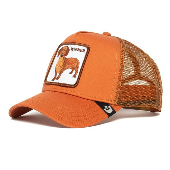 Goorin Bros. Mens Animal Farm Mesh Trucker Hat Cap Wiener Orange OS