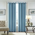 thumbnail image 1 of Goory 1-Piece Grommet Blackout Window Curtain For Bedroom Thermal Insulated Window Drape Velvet Plain Room Darkening Curtain Sky Blue 52"W x 63 "L, 1 of 5