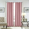 thumbnail image 1 of Goory 1-Piece Grommet Room Darkening Curtain Velvet Plain Blackout Window Curtain Thermal Insulated Window Drape For Bedroom Pink 42"W x 84" L, 1 of 1