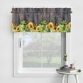 thumbnail image 1 of Goory 2 Pack Sunflower Printed Short Window Curtain Rod Pocket Window Drapes Cafe Tier Kitchen Scarf Bathroom Valance Style-6 W:27.5"xL:24", 1 of 5