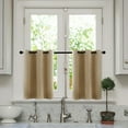 thumbnail image 1 of Goory 2PCS Luxury Grommet Valance Printed Cafe Half Window Curtain Decor Sraight Thermal Kitchen Drapes Yellow 34 *36" Grommet, 1 of 8