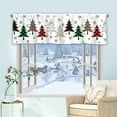 thumbnail image 1 of Goory Christmas Print Rod Pocket Short Curtains, 57” x 22”, 1 of 3