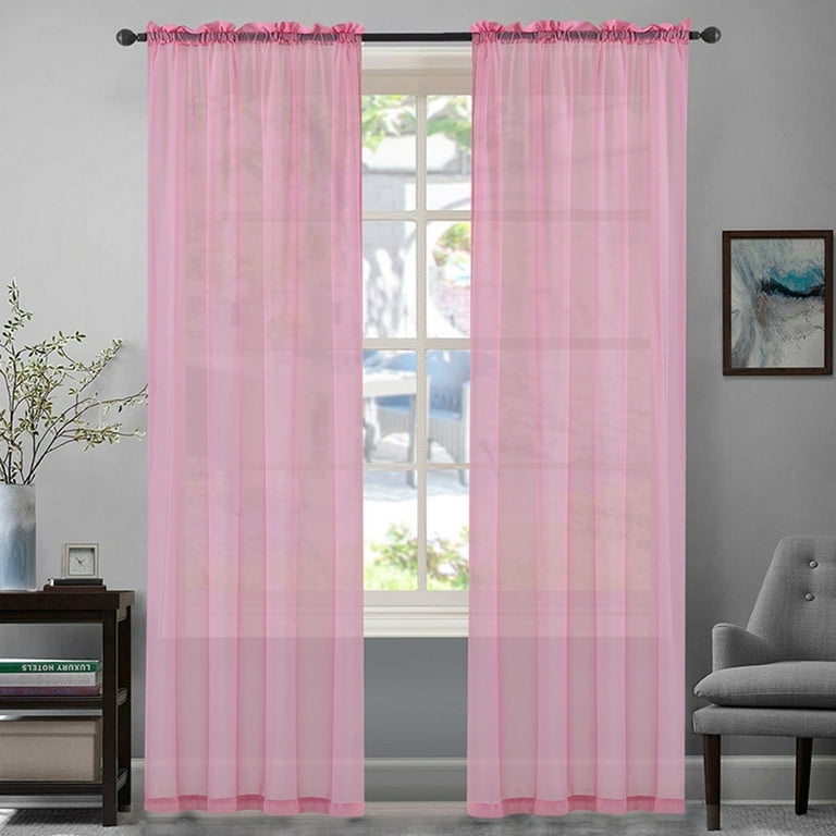 Luxury Panel Curtains Bedroom Vintage Rod Pocket Window Curtain Solid