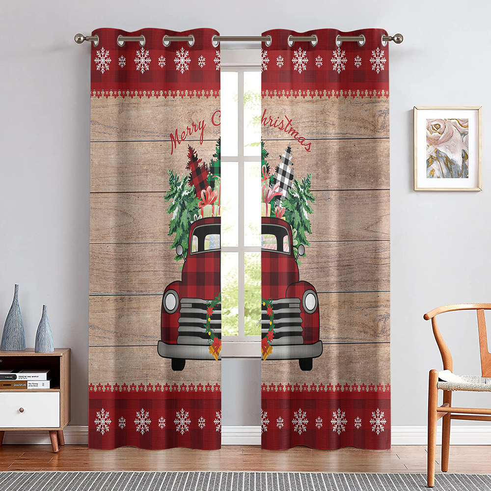 Goory Window Curtain Blackout Drapes Thermal Insulated Xmas Luxury
