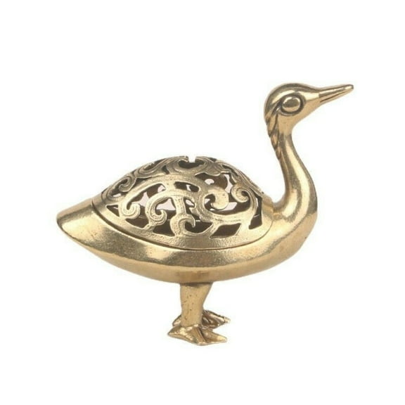 Goose And Duck Brass Statue Aromatherapy Burner Table Decorative Ornament