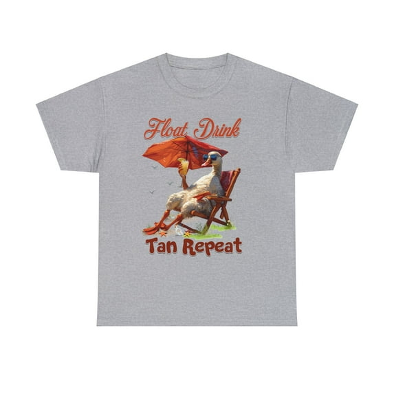 Goose Beach Lovers Shirt, Float Drink tan Repeat Summer Shirt ID-0224-LW5J