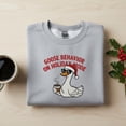 thumbnail image 1 of Goose Behavior On Holiday Mode Embroidered Sweatshirt, Funny Goose Crewneck, Christmas Coffee Sweater, Cute Animal Gift, 1 of 4