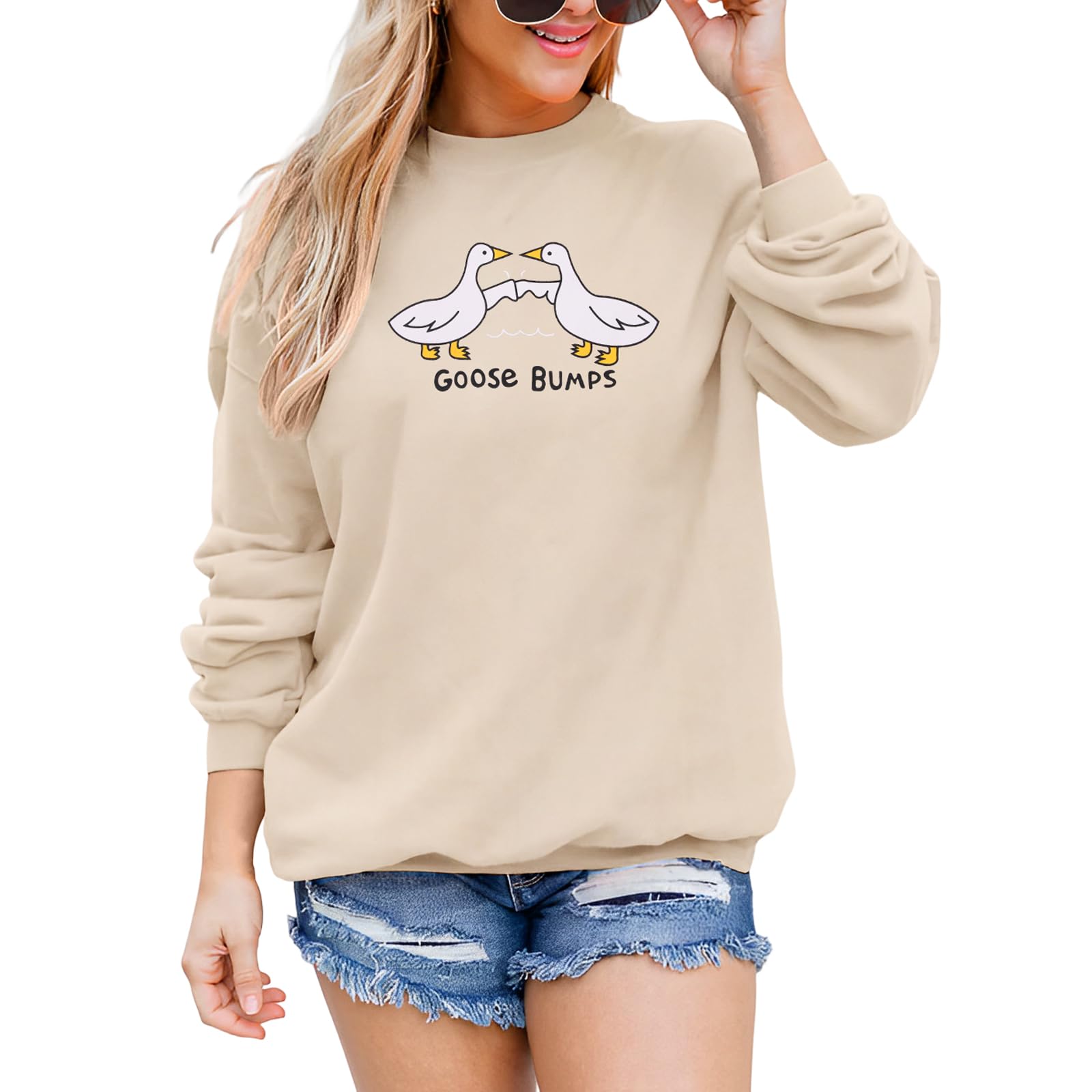 Goose Bumps Funny Sweatshirt Silly Fist Bumps Pun Best Friends ...