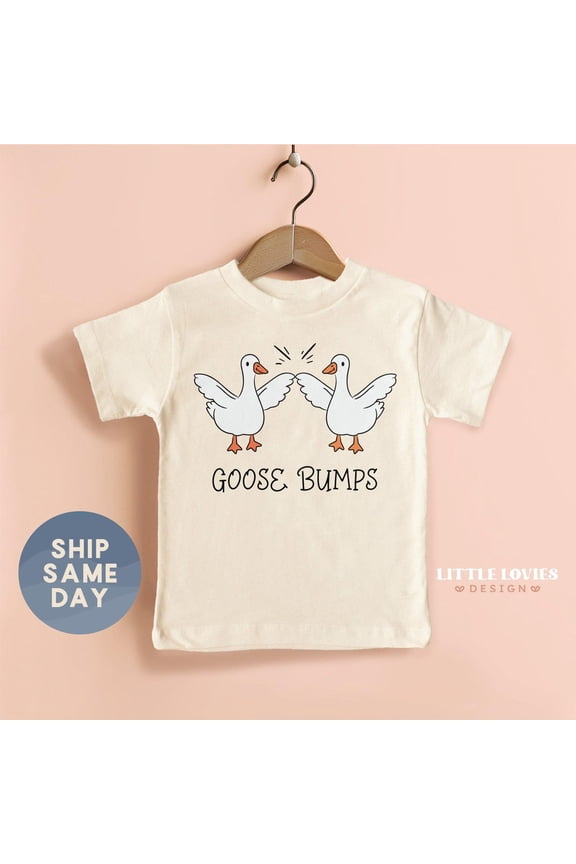 Goose Bumps Toddler Shirt, Funny Toddler Shirt, Cute Goose Design Baby Onesies® Brand, Animal Lover Gift, Farm Theme Shirt(Ca-Tre146), New Born, Baby Shower Gift, New Parents Gift