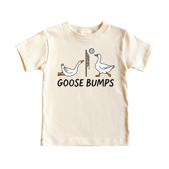 Goose Bumps Volleyball Unisex Shirt Funny Sports T-Shirt for Adults, Teens & Kids Natural Shirt Youth Medium