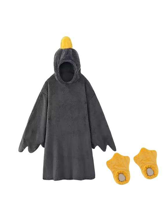 Goose Costume Kids Goose Blanket Hoodie, Funny Duck Rubber Wearable Blanket Hoodies, Goose Blankets Duck Costume