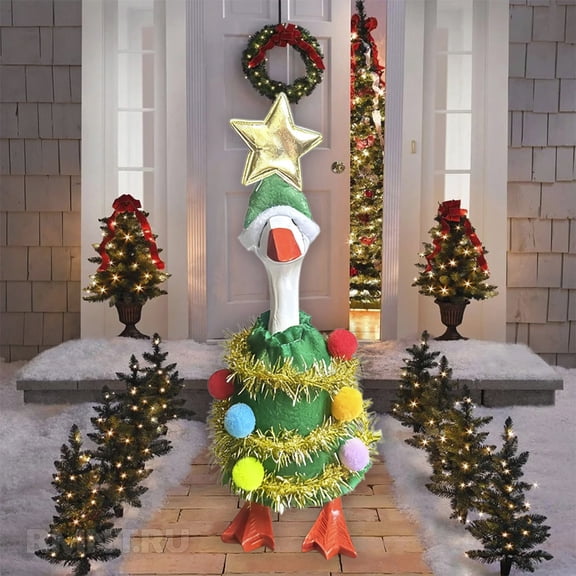 Goose Costume Set For Outdoor Garden Decor Includes Clothes And Hat To Dress Up Porch Geese And Lawn Statues For Festive Seasonal Display For Gardens And Patio Displays