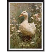 Goose | Cottagecore Wall Art, Easter Prints, Farmhouse Decor, Rustic Home Decor, Matte Canvas Stretched, Posters for Room Bedroom Living Room Bathroom Wall Decor, Posters & Art Prints, Gift.