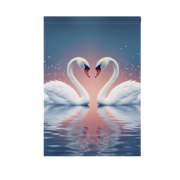 Goose Couple Garden Flag House Banner 12" x 18" Double Sided Outdoor Yard Decoration