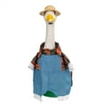 thumbnail image 1 of Goose Cowboy Overalls and Plaid Top Outfit Bundle - Fits Large 23" H Statue, 1 of 8
