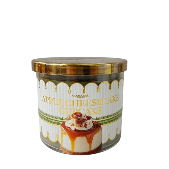 Goose Creek Apple Cheesecake Cupcake Scented 3 Wick Candle 14.5 oz