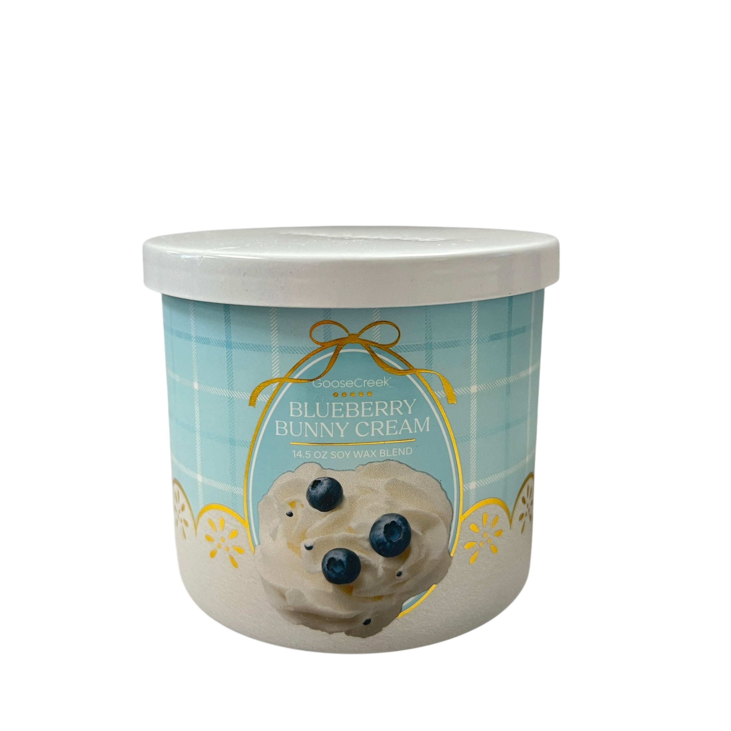Goose Creek Blueberry Bunnycream Scented 3 Wick Candle 14.5 oz