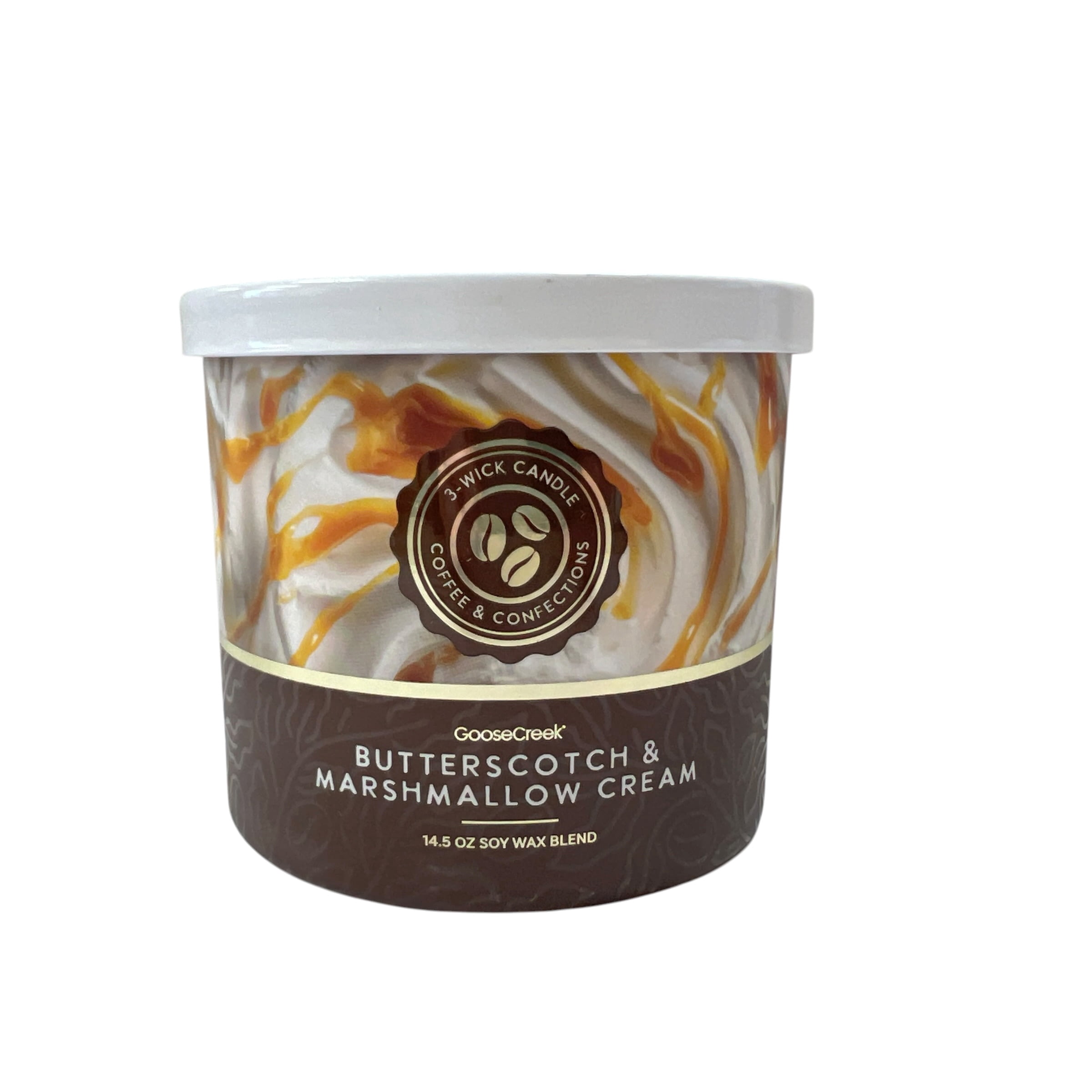 Goose Creek Butterscotch Marshmallow Scented 3 Wick Candle 14.5 oz