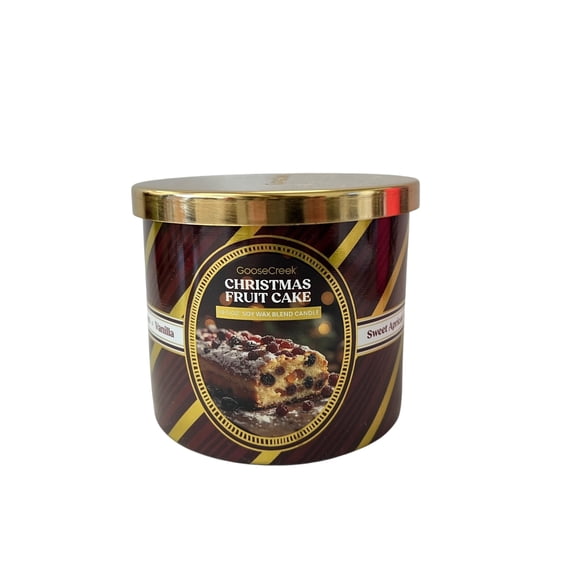 Goose Creek Christmas Fruit Cake Scented 3 Wick Candle 14.5 oz