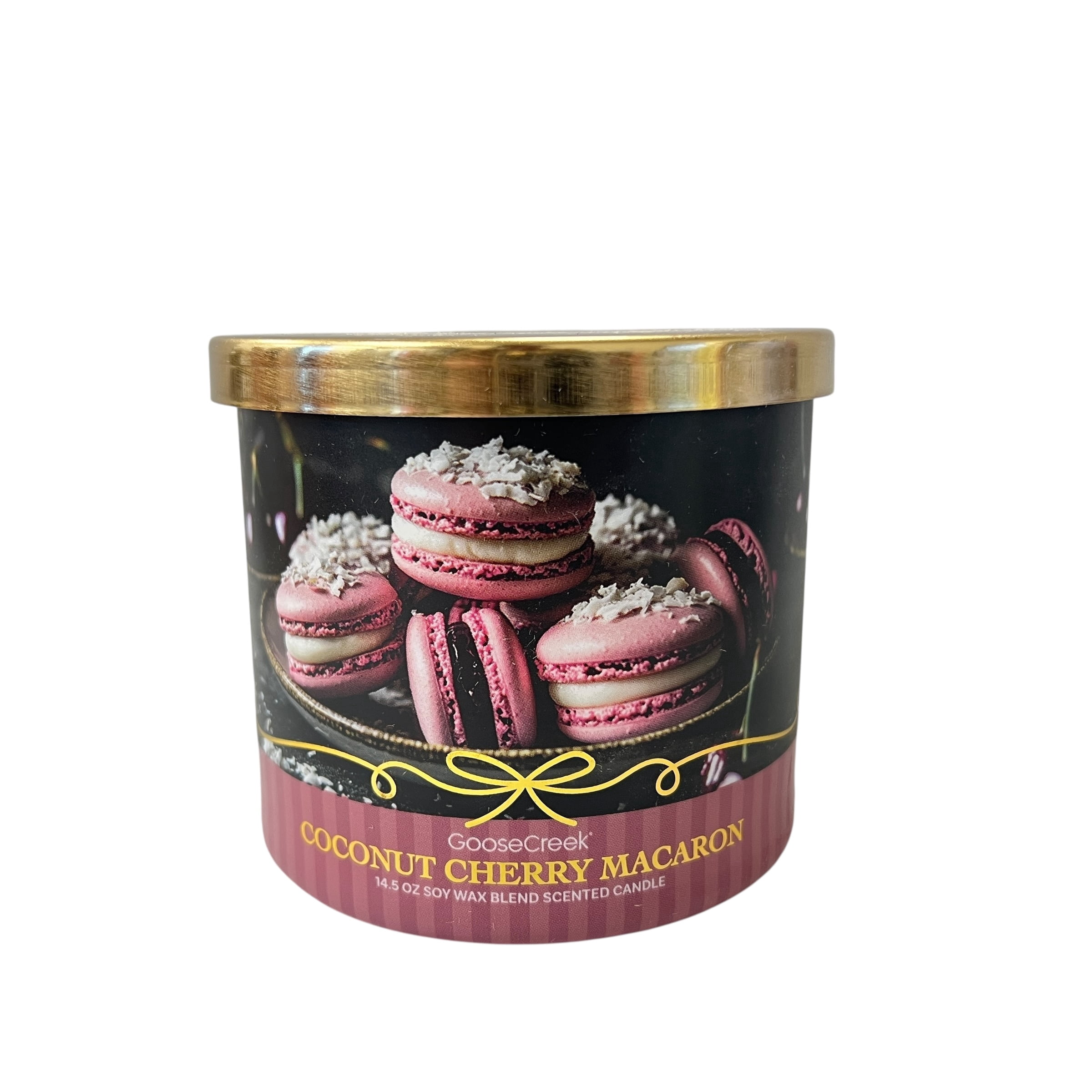 Goose Creek Coconut Cherry Macaron Scented 3 Wick Candle 14.5 oz