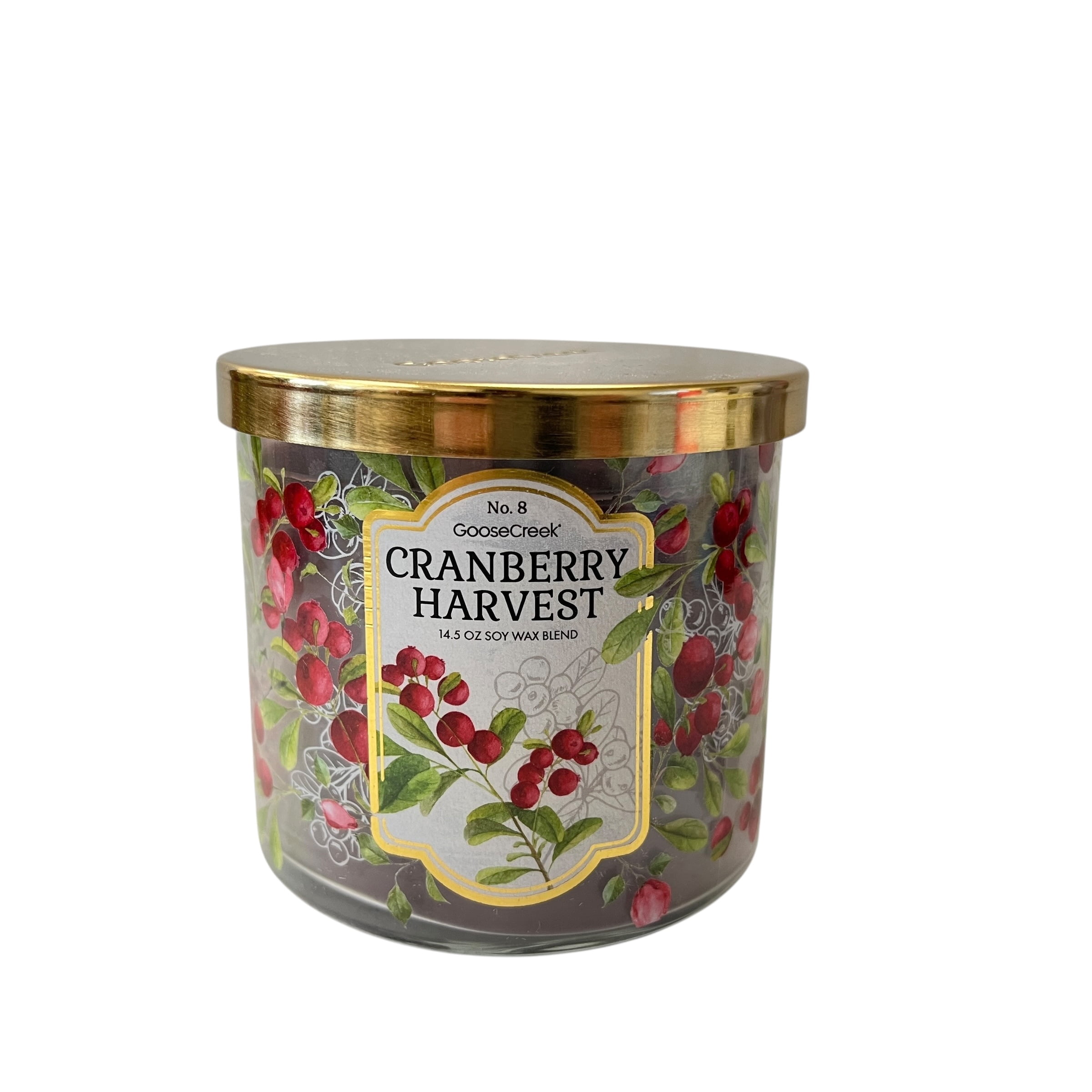 Goose Creek Cranberry Harvest Scented 3 Wick Candle 14.5 oz