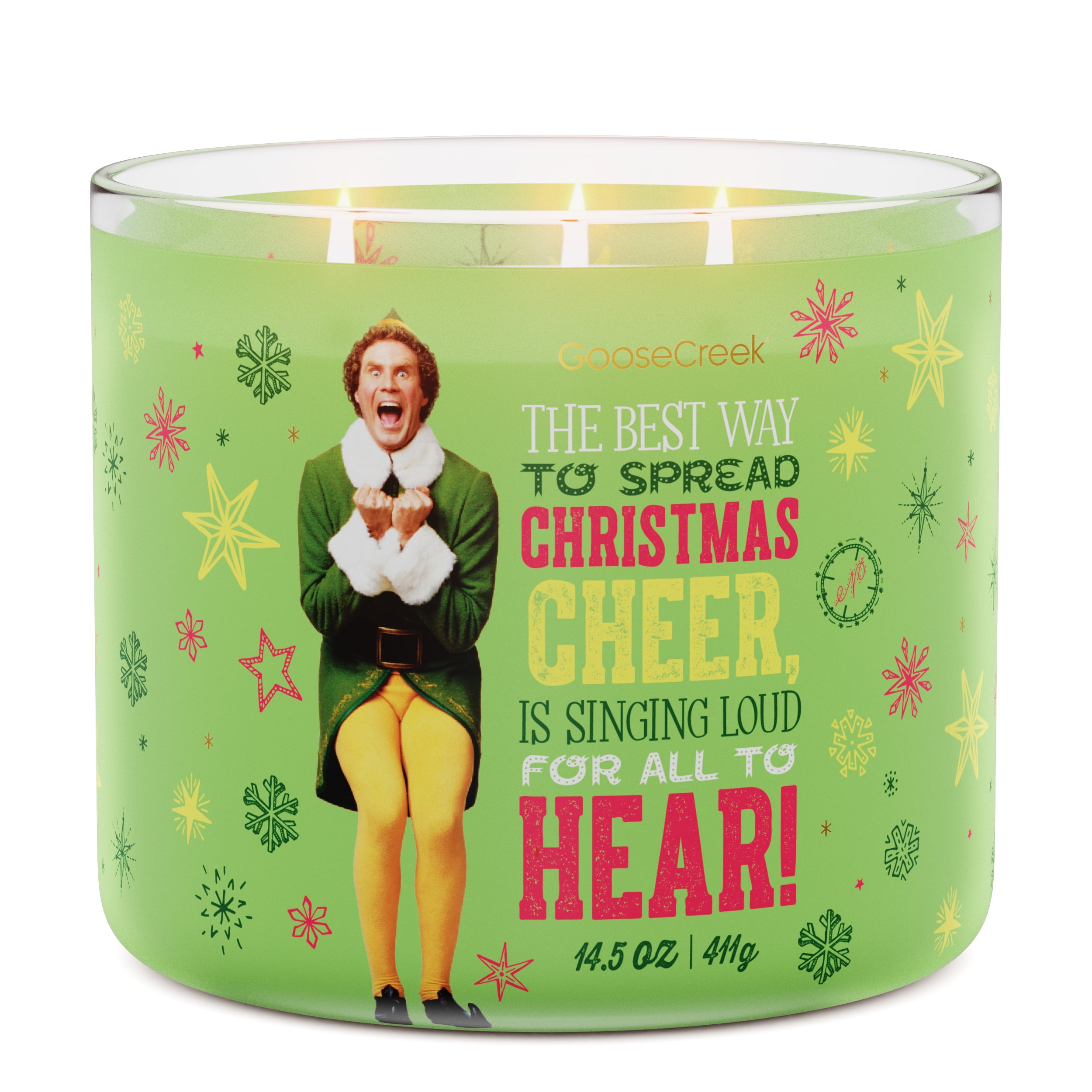 Goose Creek Buddy The Elf Christmas Cheer 3-wick Sparkling