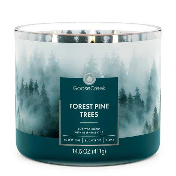 Goose Creek 3-Wick Forest Pine Trees Scented Jar Candle, 14.5oz.