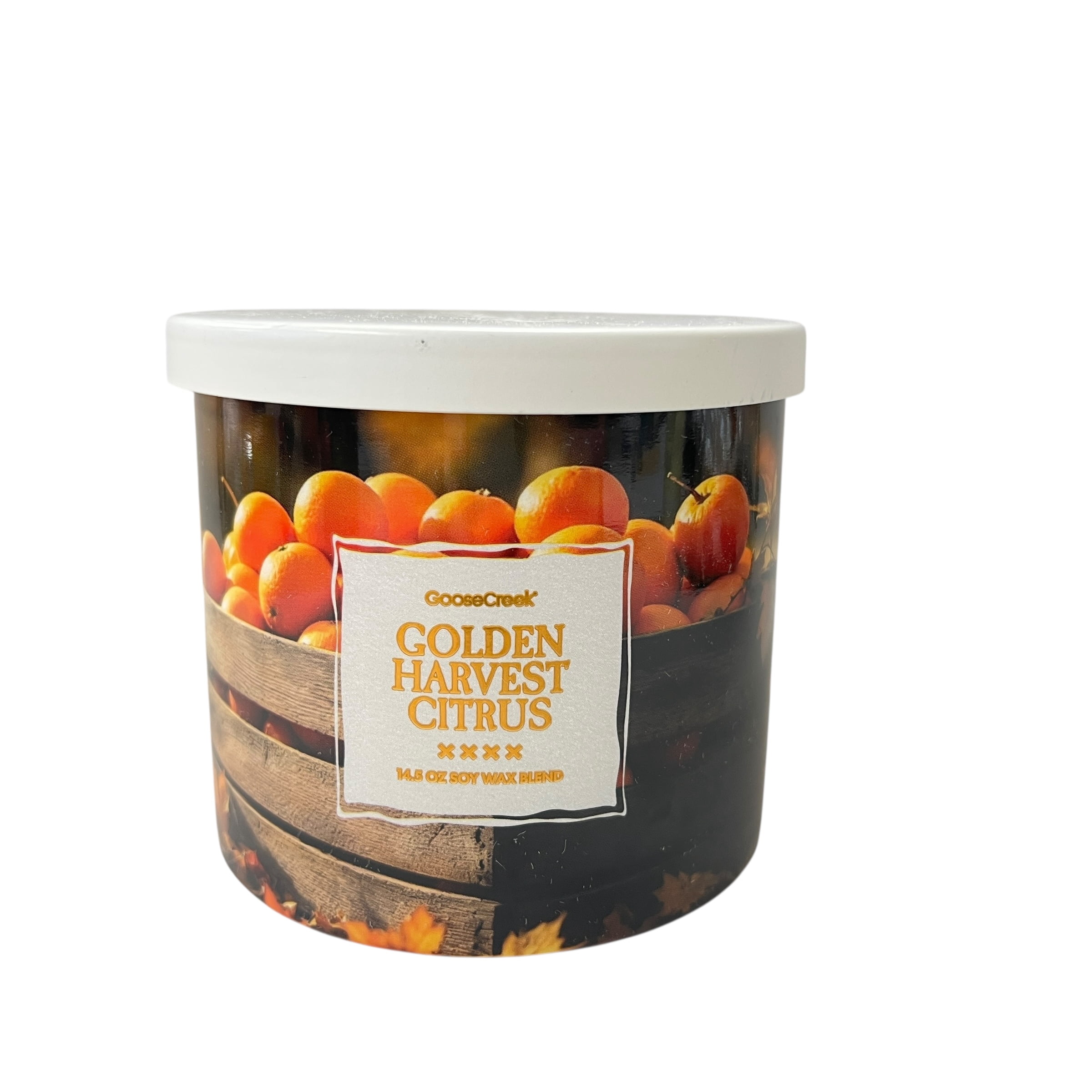 Goose Creek Golden Harvest Citrus Scented 3 Wick Candle 14.5 oz