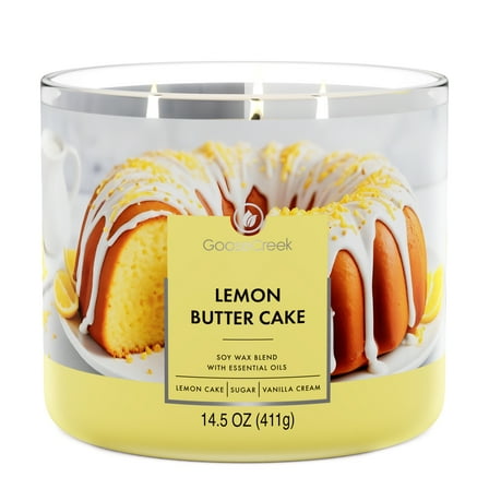 Goose Creek 3-Wick Lemon Butter Cake Scented Jar Candle, 14.5 oz.